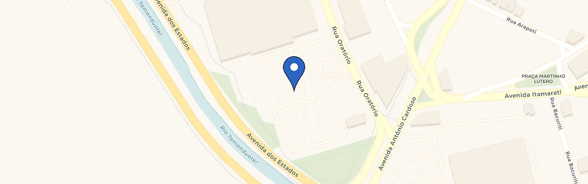 Mapa com a localização da estação Posto Carrefour Oratório