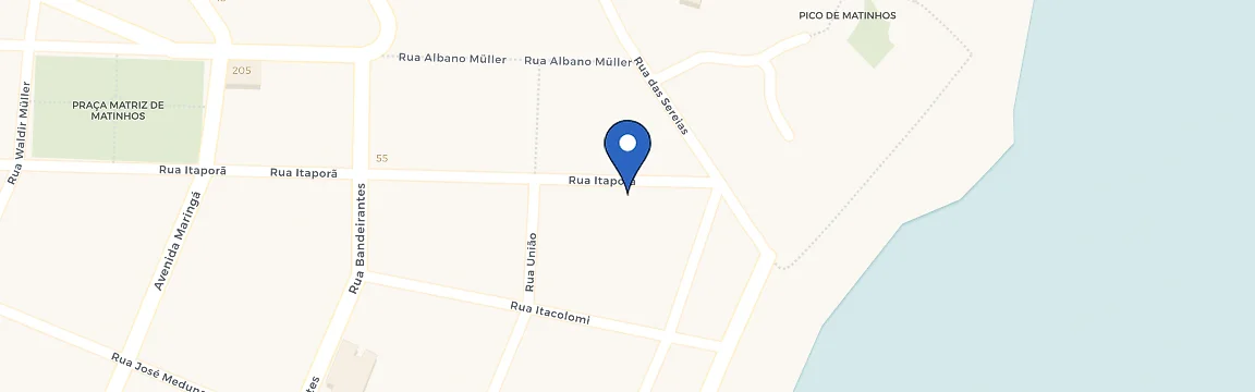 Mapa da estação Matinhos - Parana