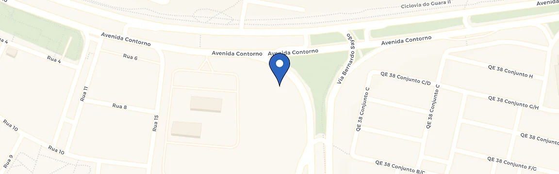Mapa da estação Super Adega Guará