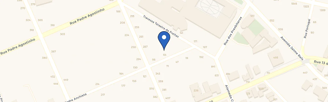 Mapa da estação ALUMINIFIX Curitiba R Padre Anchieta