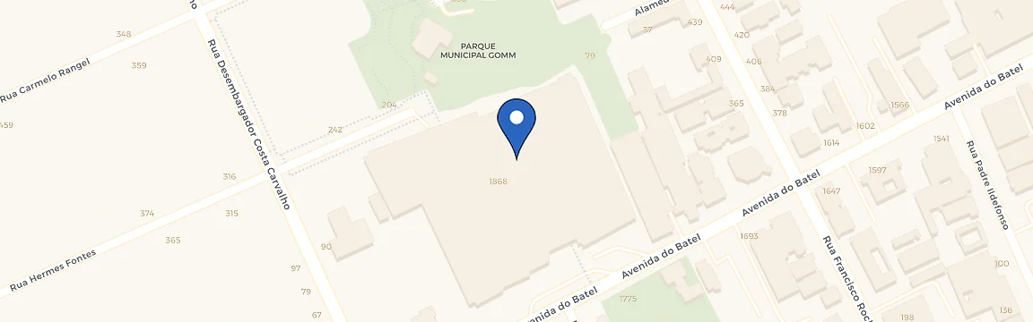 Mapa da estação Shopping Pátio Batel
