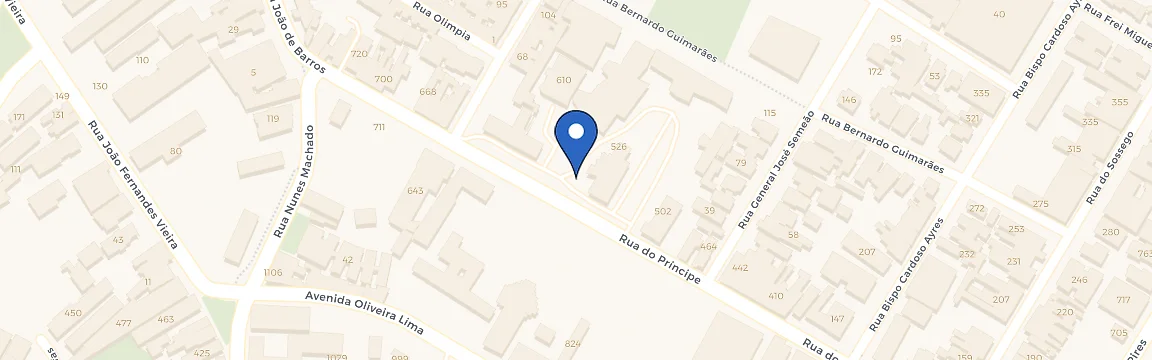 Mapa da estação Universidade Católica De Pernambuco
