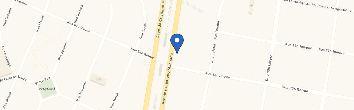 Mapa da estação Cidade Nova