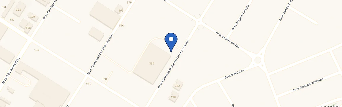 Mapa da estação Santo Mercado Santo Amaro Externo