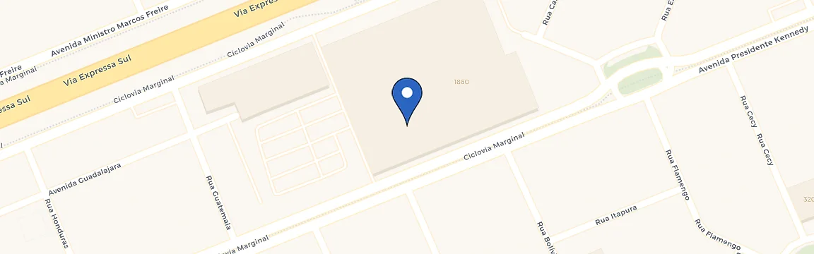 Mapa da estação ChargeOn - Atacadão Praia Grande