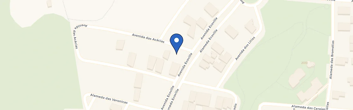 Mapa da estação Residência Ecoville Particular