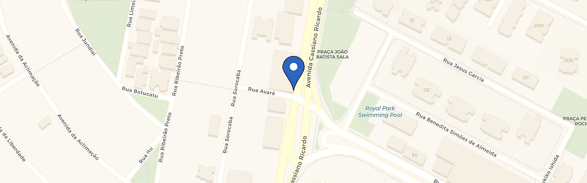 Mapa da estação Shell Recharge L Cassiano Ricardo