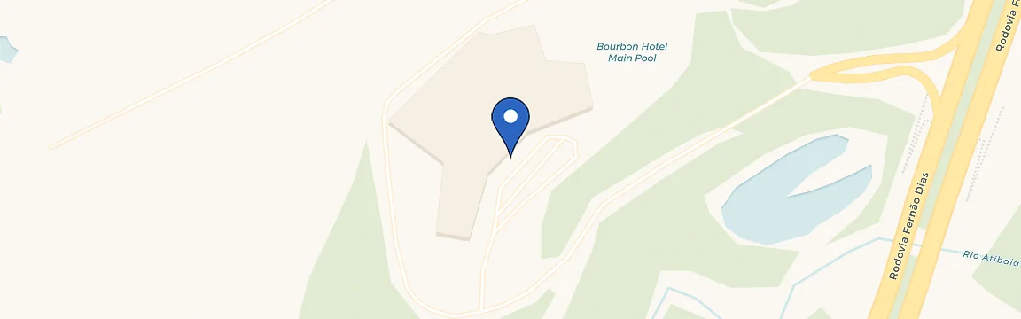 Mapa da estação Bourbon Atibaia Convention & Spa Resort