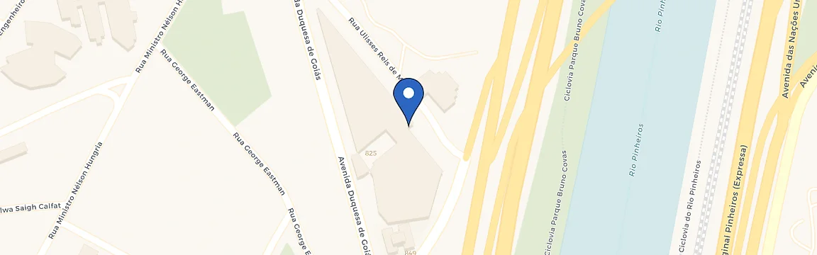 Mapa da estação Audi Center | Caraigá Morumbi