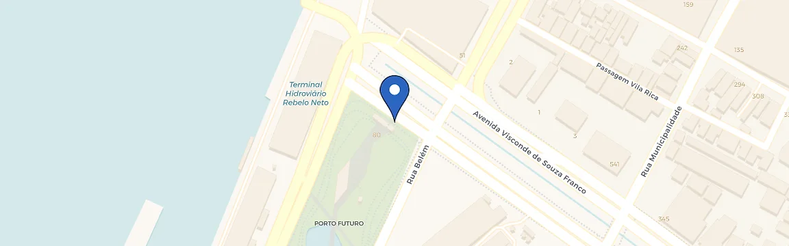Mapa da estação Porto Futuro
