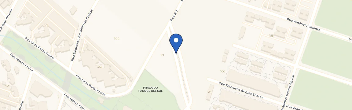 Mapa da estação BR Super Carga - Parque Del Sol - Fortaleza