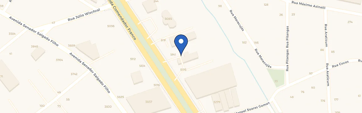 Mapa da estação Posto Tic 2 - Uberaba, Cwb