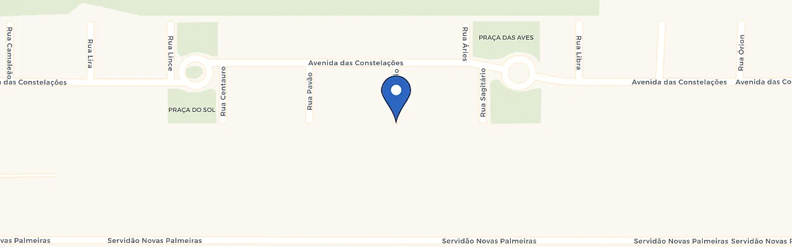 Mapa da estação Rua Aquário