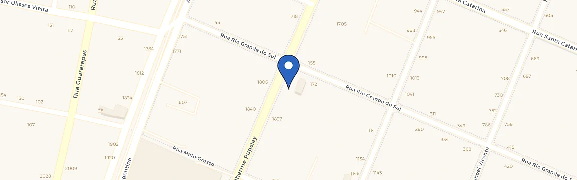 Mapa da estação Subway Água Verde