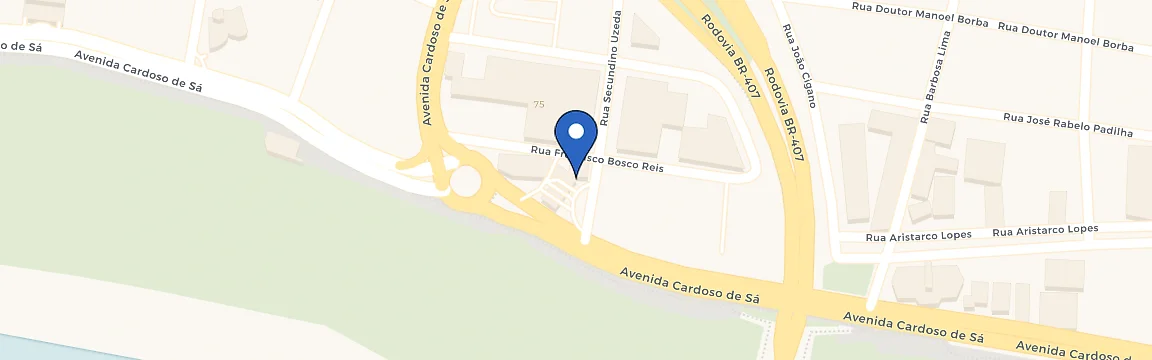 Mapa da estação Posto Orla