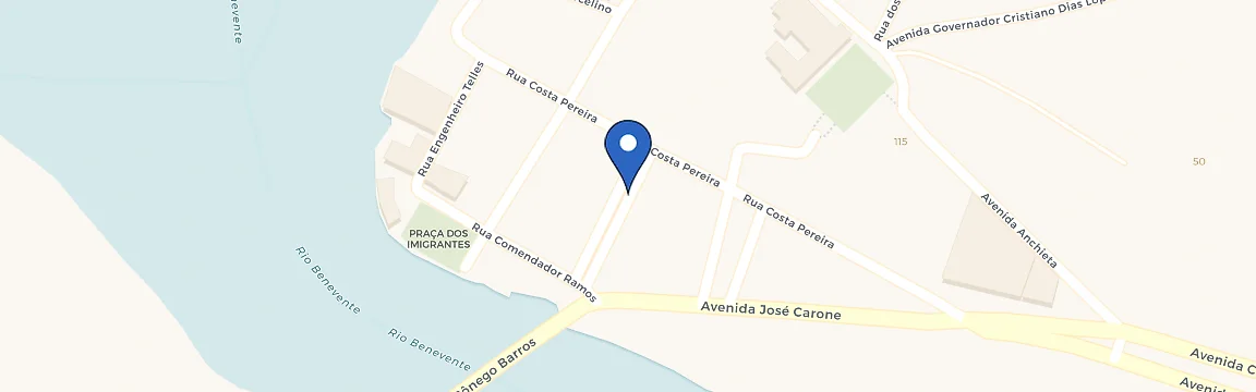 Mapa da estação Anchieta ES