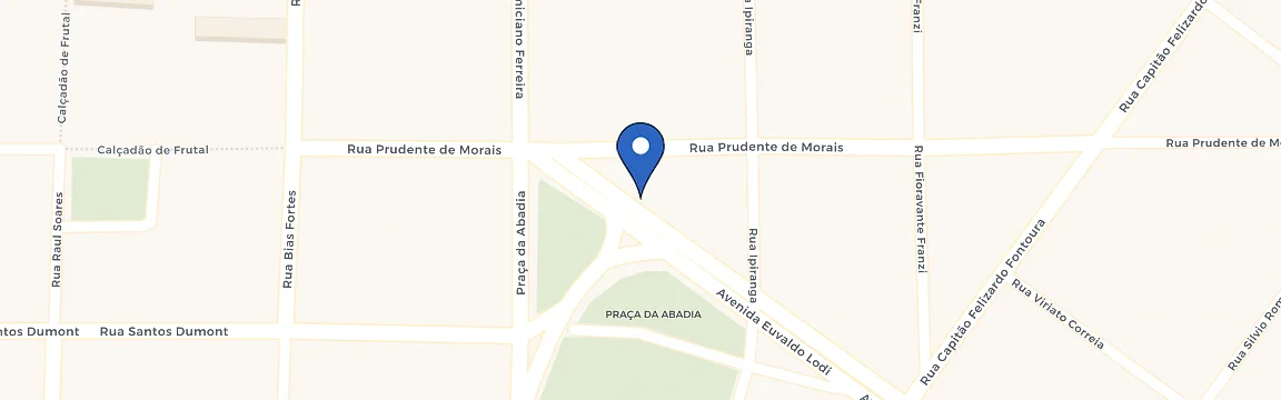 Mapa com a localização da estação Frutal