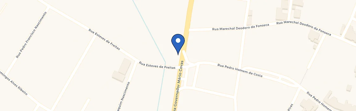 Mapa com a localização da estação Nordeste X Pizzaria