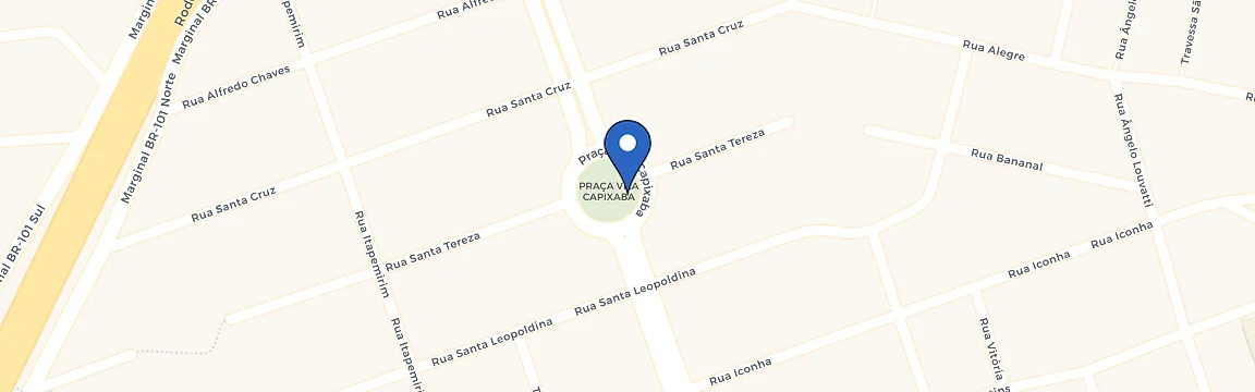 Mapa da estação Coopes Vila Capixaba