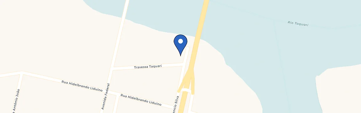Mapa com a localização da estação Piracema Hotel