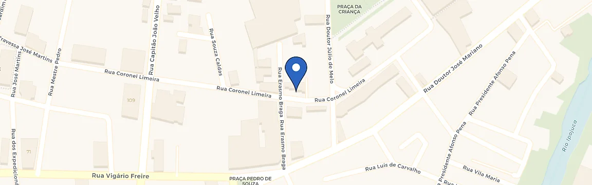 Mapa com a localização da estação Cobra Energia
