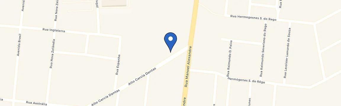 Mapa com a localização da estação JPL Charger