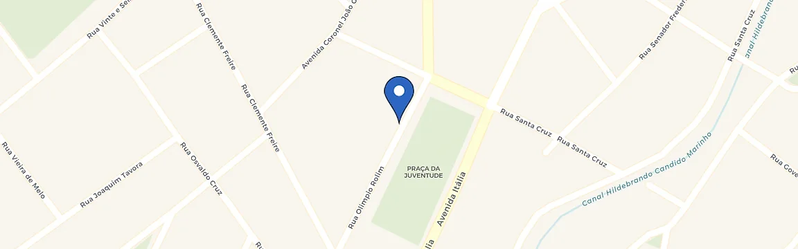 Mapa com a localização da estação Pousada Aconchego