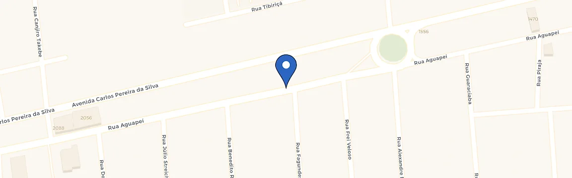 Mapa com a localização da estação Charmosa Lava Rápido