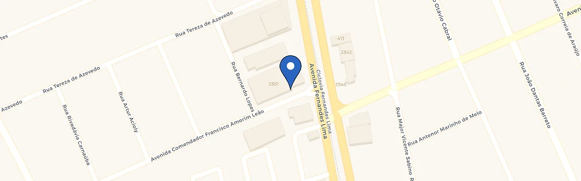 Mapa com a localização da estação Charge Shopping Farol