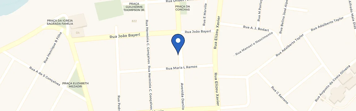 Mapa com a localização da estação rua