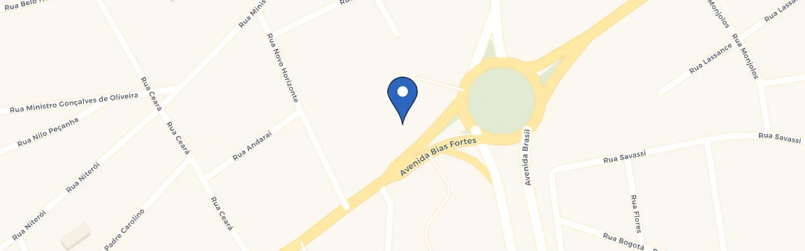 Mapa com a localização da estação WePlug My Mall Curvelo