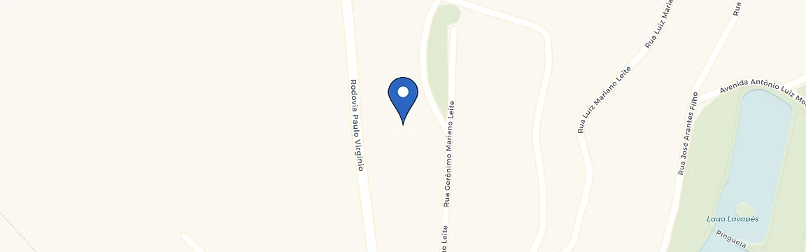 Mapa com a localização da estação Pousada Recanto das Girafas