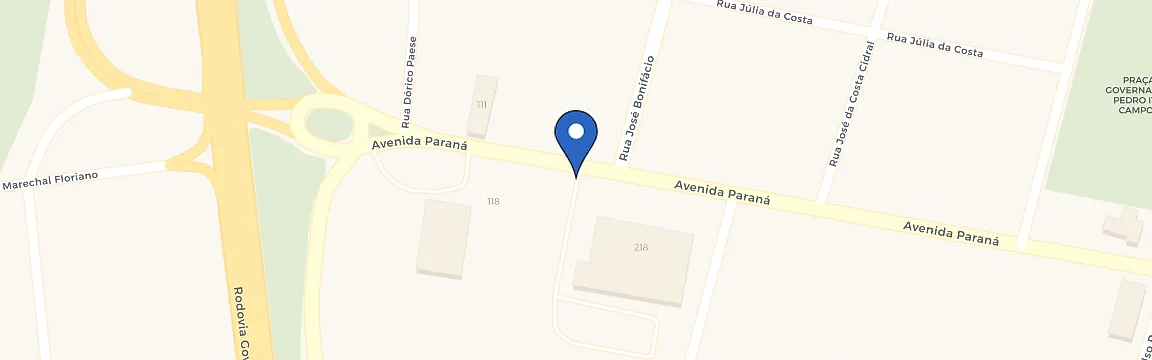 Mapa com a localização da estação Theodoro Dc