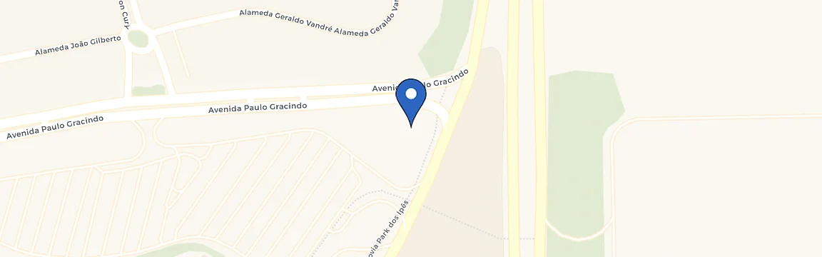 Mapa com a localização da estação Novotel Uberlândia Shopping