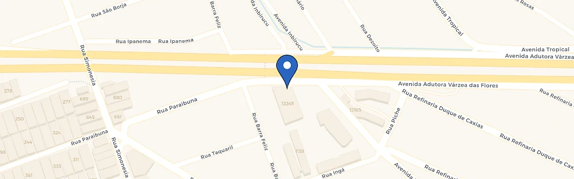 Mapa com a localização da estação Barreto
