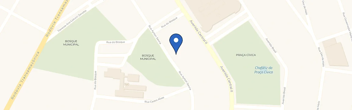 Mapa com a localização da estação Casa dos Padrões Rurópolis