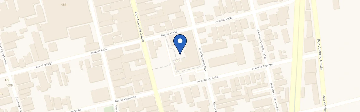 Mapa com a localização da estação Shopping Lupo
