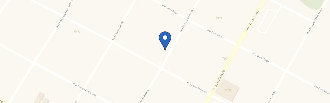 Mapa com a localização da estação Autoescola Nossa Senhora Aparecida