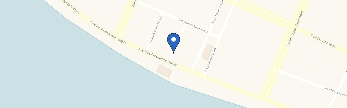Mapa com a localização da estação Recarga Gratis