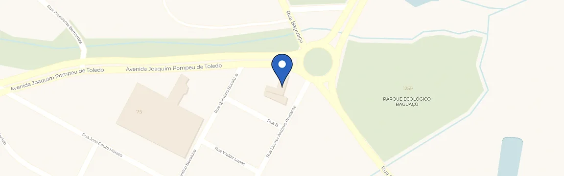 Mapa com a localização da estação Rede Uni Baguaçu