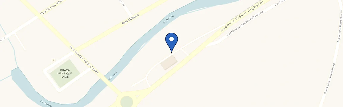 Mapa com a localização da estação Secretaria de Turismo
