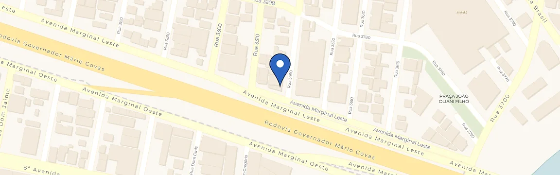 Mapa com a localização da estação Bionova Balneário Camboriú