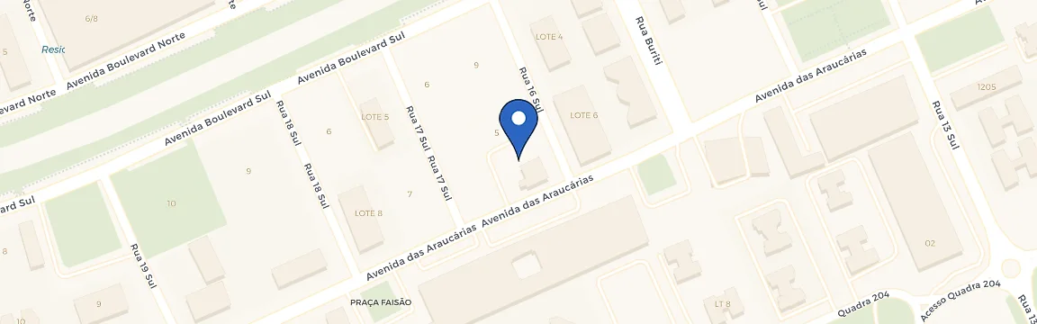 Mapa com a localização da estação Manhattan Shopping