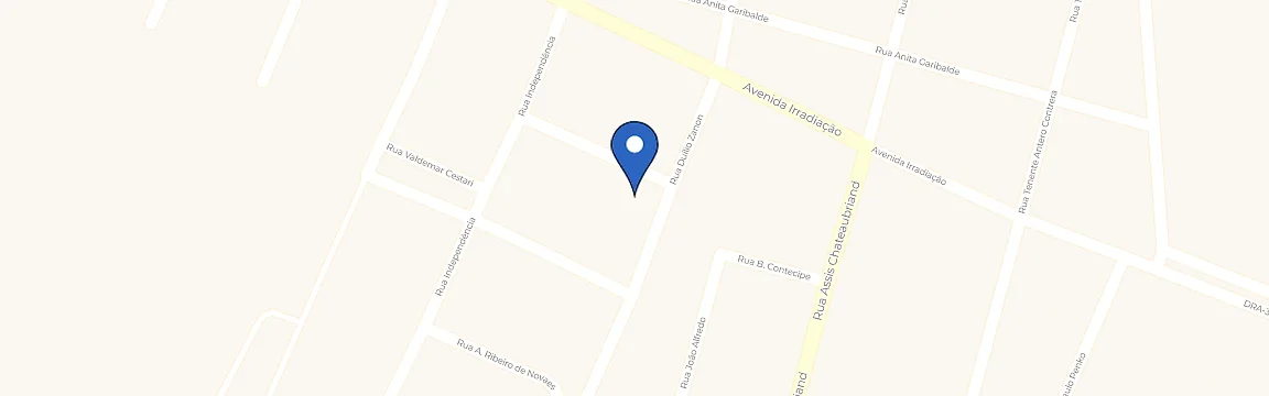 Mapa com a localização da estação Thiaguim Casa