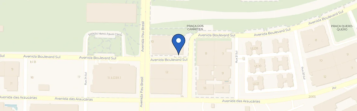 Mapa com a localização da estação Rápido Acesso Le Quartier