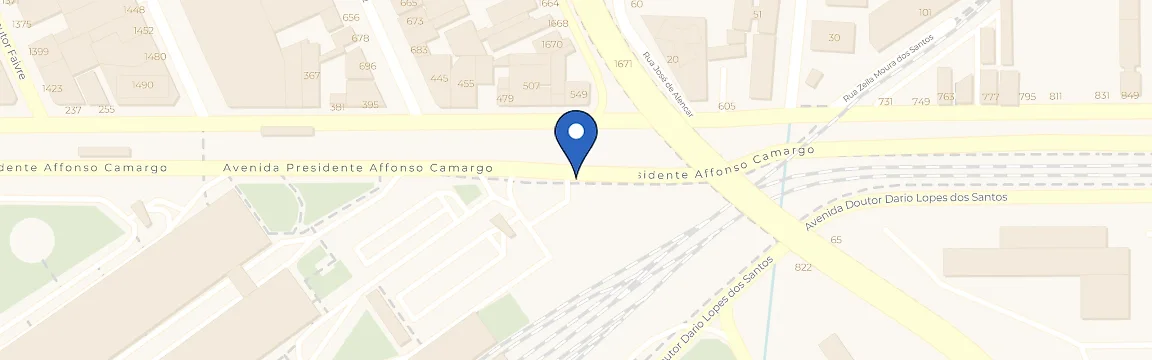 Mapa com a localização da estação Evvo