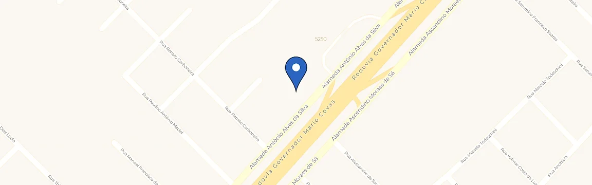 Mapa com a localização da estação Posto Simon Araranguá