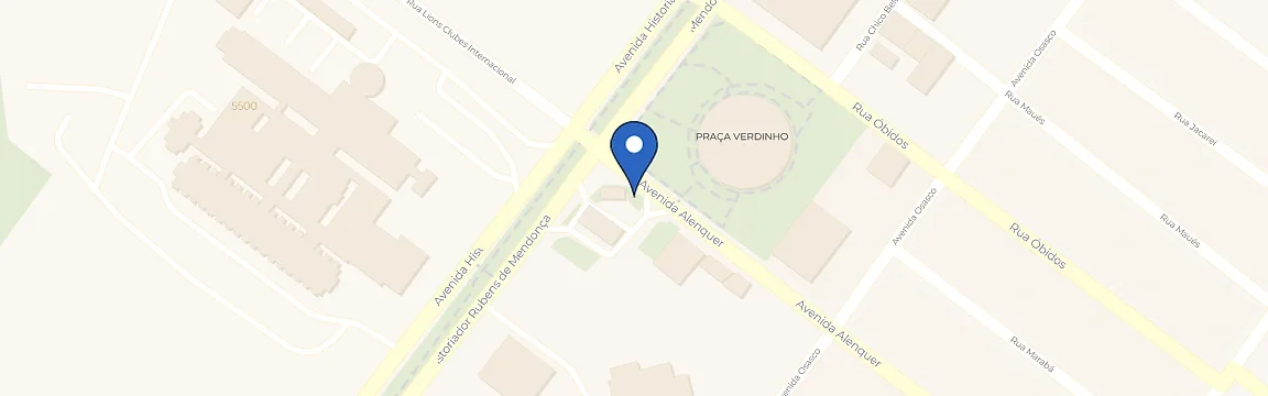 Mapa com a localização da estação Posto Bonitão