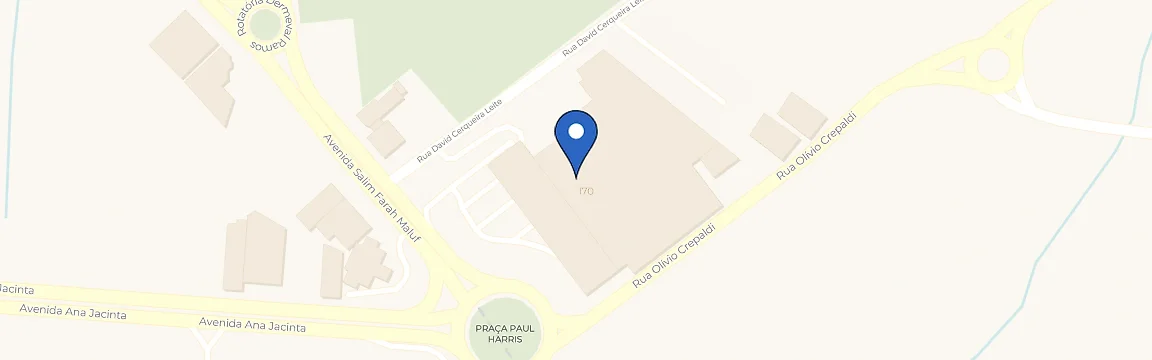 Mapa com a localização da estação Max Atacadista