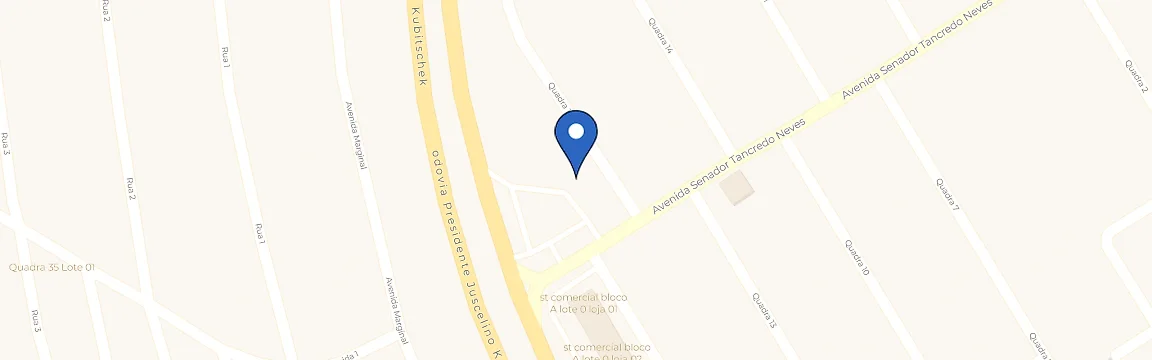 Mapa com a localização da estação Posto de Gasolina